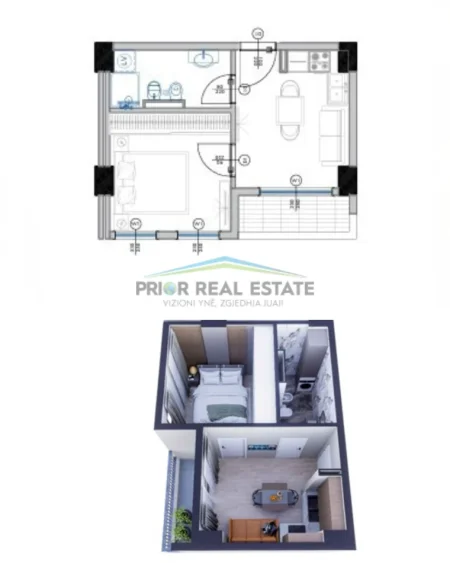 Golem, shiten Apartamente 1+1/2+1 , Apartamente 1+1 të dizajnuara si Papafingo 1300€/M2  (Golem)