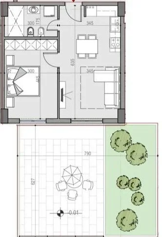 Tirane, shitet apartament 1+1 Kati 0, 120 m² 113.056 € (Univers City.)