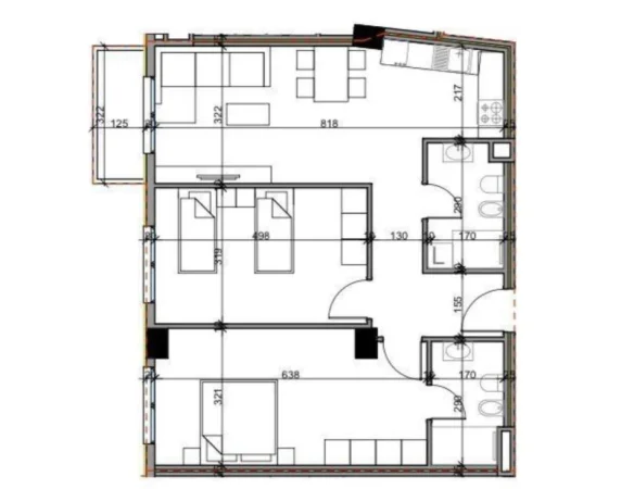Tirane, shitet apartament 2+1+2+Ballkon , 108 m² 119.240 € (Aluna Complex, Paskuqan)