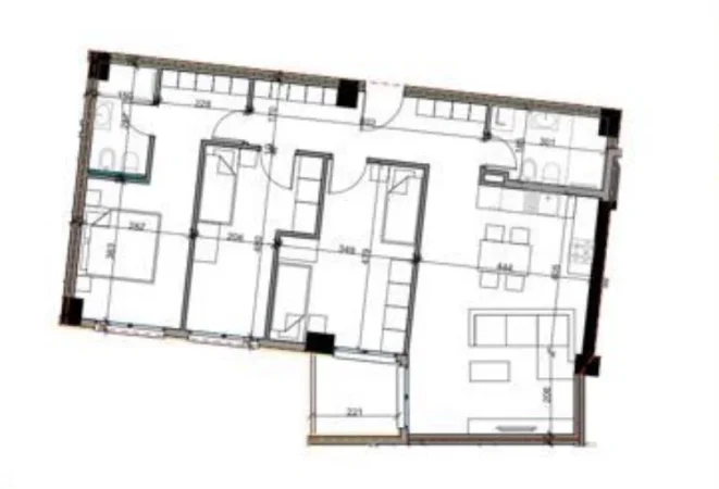 Tirane, shitet apartament 3+1+2+Ballkon , 129 m² (Aluna Complex, Paskuqan)