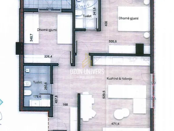 Tirane, shitet apartament 2+1+Ballkon Kati 9, 103 m² 154.950 € (Splendor Residence, Porcelan Tirana, Albania)