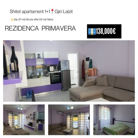 Durres, shitet apartament 1+1 Kati 2, 57 m² 138.001 € 