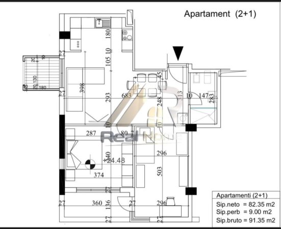 Apartament 2+1 Ne Shitje Xhamllik (ID R2003) Tirane
