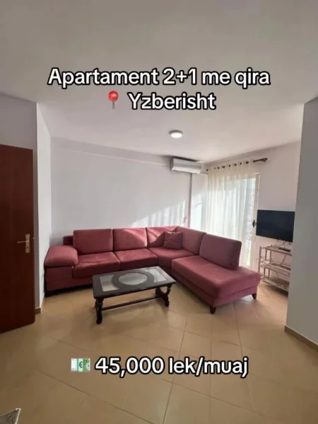 Tirane, jepet me qera apartament 2+1 Kati 5, 450 € (Bulevardi Migjeni)