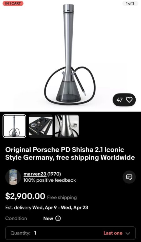 Tirane, shes SHITET PORSCHE DESIGN SHISHA HOOKAH(NARGJILE) SHUM E VECANT