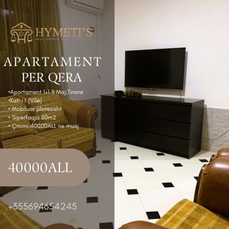 Tirane, jepet me qera apartament 1+1 Kati 1, 60 m² 414 € (Rruga Pal Hasi)