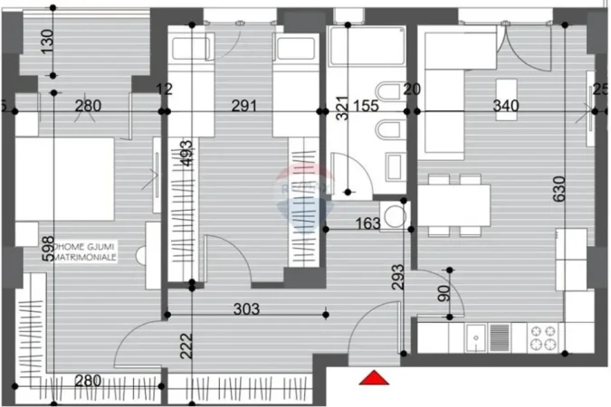 Tirane, shitet apartament 2+1 Kati 3, 100 m² 83.000 € (Bulevardi Blu Kamëz)