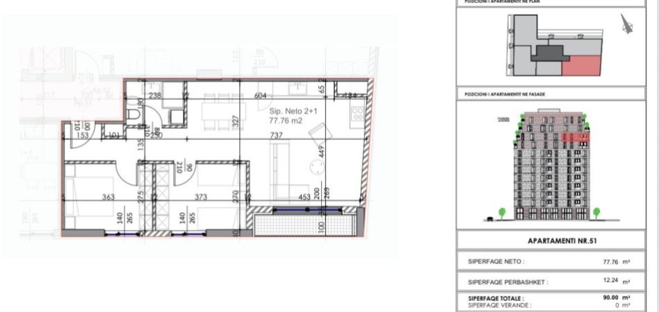 Shitet Apartament 2+1 tek  Fusha e Aviacionit, 162.000 €URO
