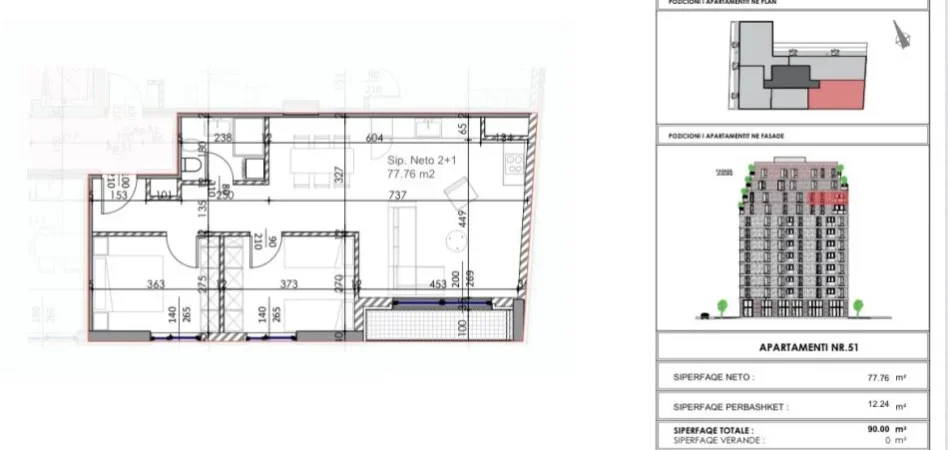 Shitet Apartament 2+1 tek  Fusha e Aviacionit, 162.000 €URO