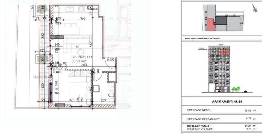 Shitet Apartament 1+1 tek Fusha e Aviacionit,  115.686 €uro