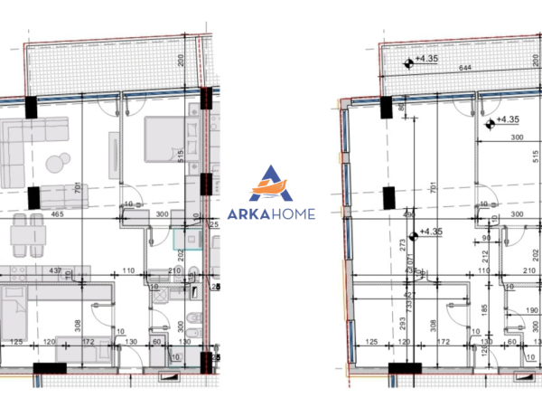 Golem, shes apartament 2+1+Ballkon Kati 1, 116 m² 133.400 € 