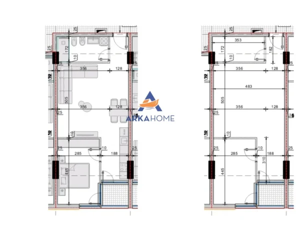 Golem, shitet apartament 1+1+Ballkon Kati 1, 72 m² 82.800 € 
