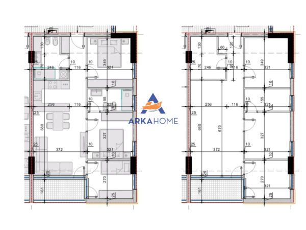 Golem, shitet apartament 2+1+Ballkon Kati 1, 104 m² 122.360 € 