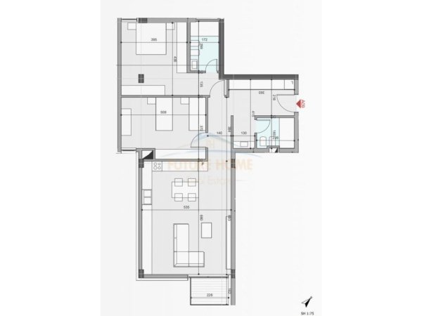Tirane, shitet apartament 2+1 Kati 2, 132 m² (Crystal Lake Residence, Farke)