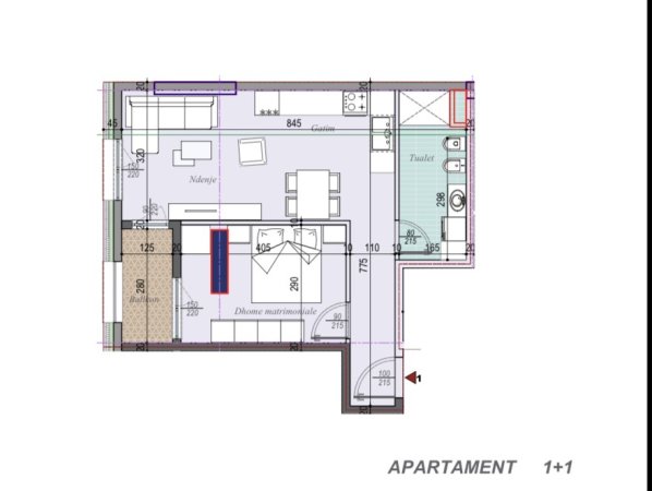💥OKAZION 1200€/m2, Tirane, shitet apartament 1+1+Ballkon , 68 m² 82.080 € (Ish Dogana, Tirana Entry 3)