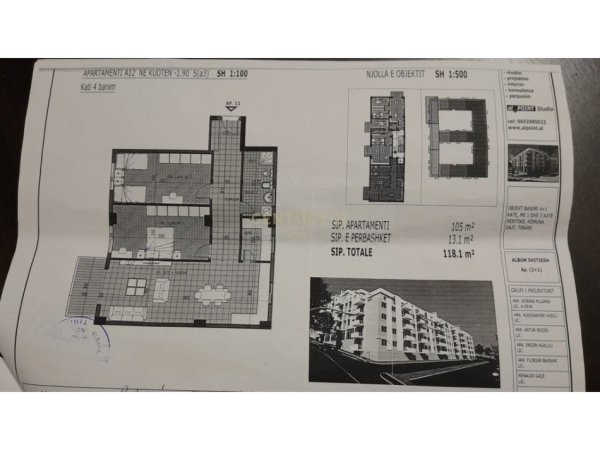 Tirane, shitet apartament 2+1 Kati 4, 118 m² 129.800 € (Rruga Ramazan Gaxherri)