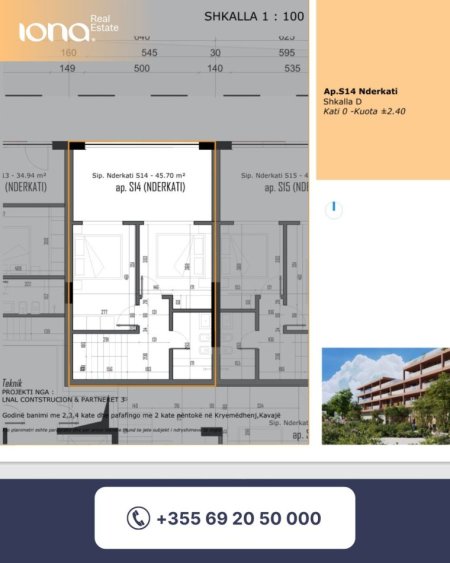 Golem, shitet apartament duplex Dublex Kati 0, 131 m²