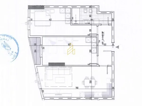 Tirane, shitet apartament 1+1+Ballkon Kati 4, 106 m² 127.764 € (Bridge Side Residence, Paskuqan Tirana, Albania)