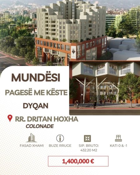 Tirane, shitet dyqan , 432 m² 1.400.000 € (Rruga Dritan Hoxha, Tirane)