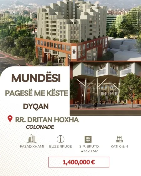 Tirane, shitet dyqan , 432 m² 1.400.000 € (Rruga Dritan Hoxha, Tirane)