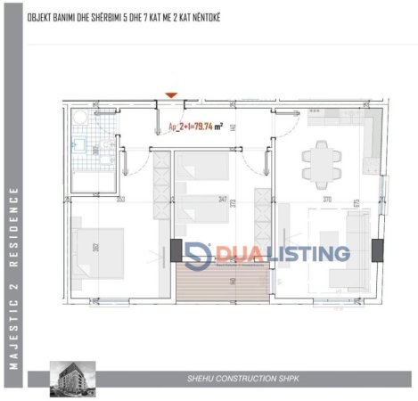 Tirane, shitet apartament 2+1+Ballkon Kati 3, 91 m² 86.680 € (Paskuqan)