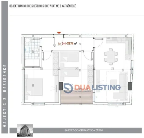 Tirane, shitet apartament 2+1+Ballkon Kati 3, 91 m² 86.680 € (Paskuqan)
