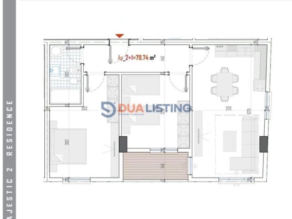 Tirane, shitet apartament 2+1 Kati 2, 91 m² 86.680 € (Majestic 2 Residence – Paskuqan)