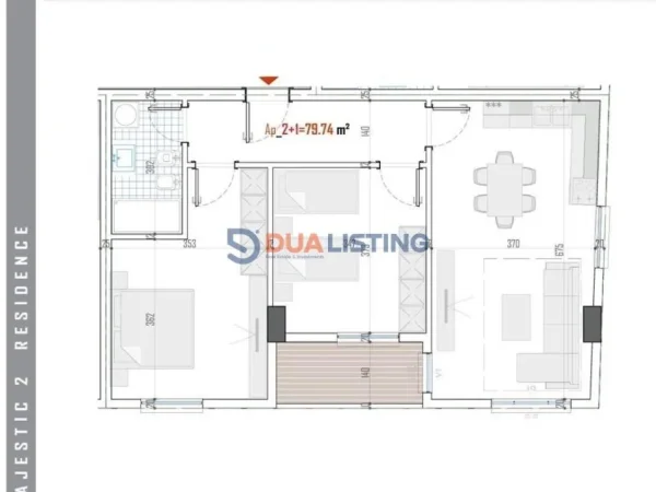 Tirane, shitet apartament 2+1 Kati 2, 91 m² 86.680 € (Majestic 2 Residence – Paskuqan)