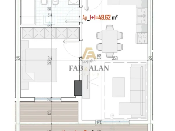 Tirane, shitet apartament 1+1 Kati 0, 57 m² 56.780 € (Paskuqan)