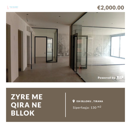 Tirane, jepet me qera zyre Kati 6, 130 m² 2.001 € (Bllok)