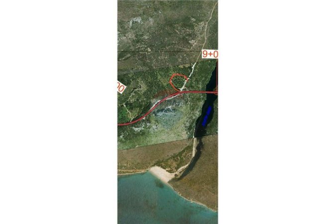 Dhermi - Palase, shitet truall ne bregdet , 4.500 m² (Himare - Ilias-Himare-Vlore - Palasë, Bregdeti Jon)