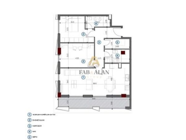 Tirane, shitet apartament 2+1 Kati 5, 124 m² 297.550 € (Bulevardi i Ri)