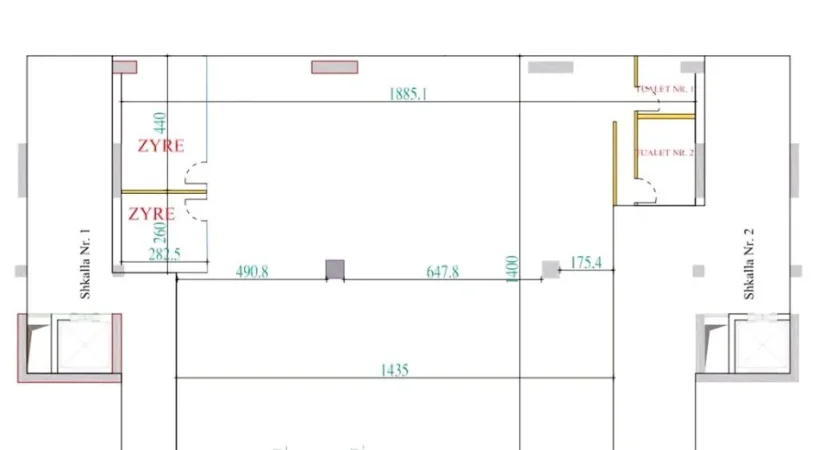 Tirane, jepet me qera ambjent biznesi Kati 0, 250 m² 5.000 € (Delijorgji)