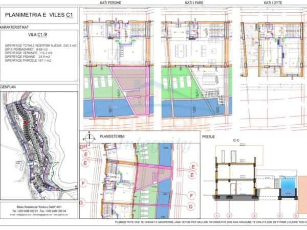 Tirane, shitet Vile 3 Katshe 494.000 € (Farke, Swan Lake Residence)