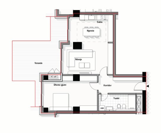 Tirane, shitet apartament 1+1+Ballkon Kati 7, 122 m² 255.570 € (Tirana Bulevard)
