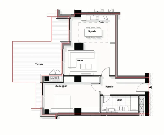 Tirane, shitet apartament 1+1+Ballkon Kati 7, 122 m² 255.570 € (Tirana Bulevard)