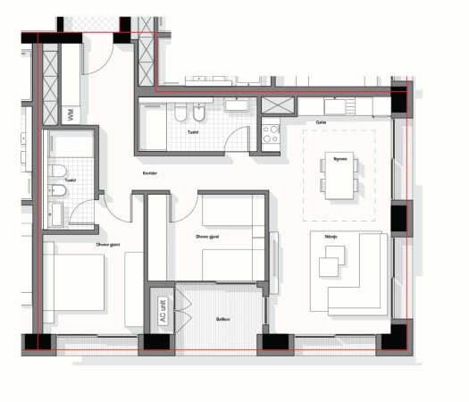 Tirane, shitet apartament 2+1+Ballkon Kati 18, 131 m² 355.590 € (Tirana Bulevard)