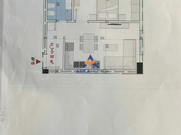 Tirane, shitet apartament 1+1+Ballkon Kati 2, 59 m² 77.350 € 