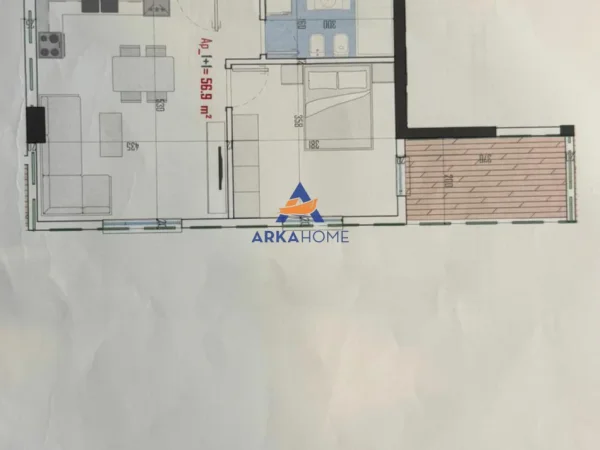 Tirane, shitet 1+1+Ballkon Kati 3, 65 m² 85.319 € 