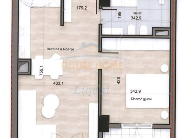 Tirane, shitet apartament 1+1 Kati 1, 80 m² 120.495 € (Splendor Residence, Porcelan)