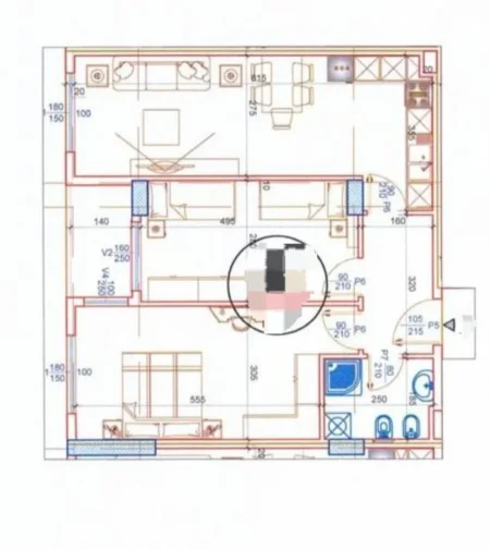 Tirane, shitet apartament 2+1 Kati 8, 88 m² 101.000 € (Paskuqan)