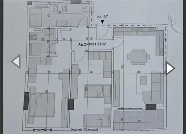 Tirane, shitet apartament 2+1 Kati 2, 106 m² 100.920 € (PASKUQAN)