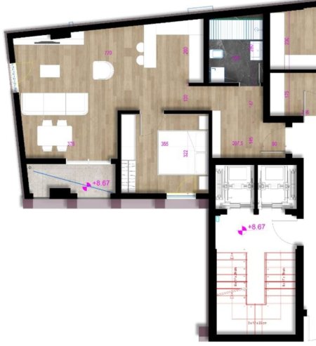 Tirane, shitet apartament 1+1 Kati 3, 80 m² 236.000.000 € (Rruga Kavajes)