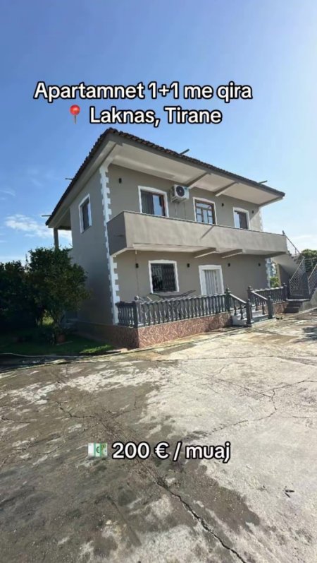 Tirane, jepet me qera 1+1 Kati 1, 70 m² 200 € (Laknas)