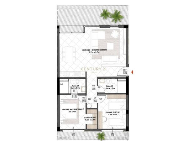 shitet apartament 2+1+Aneks+Ballkon Kati 3, 142 m² 355.750 € (Neom126974)