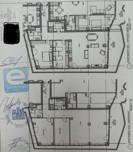 SHITET APARTAMENT 2+1 TEK TIRANA ROCK,SHESHI SKENDERBEJ
