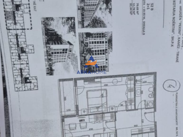 Tirane, shitet apartament 2+1 Kati 6, 91 m² 74.000 € 