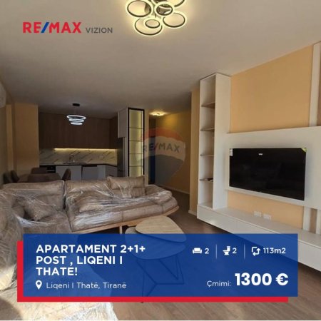 Tirane, jap me qera apartament 2+1 , 113 m² 1.300 € (Liqeni i Thate)