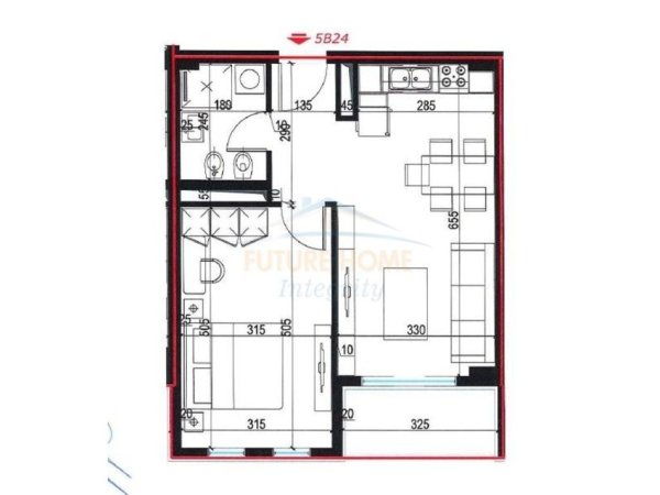 Tirane, shitet apartament 1+1 Kati 2, 67 m² 91.000 € (UNIVERS CITY)