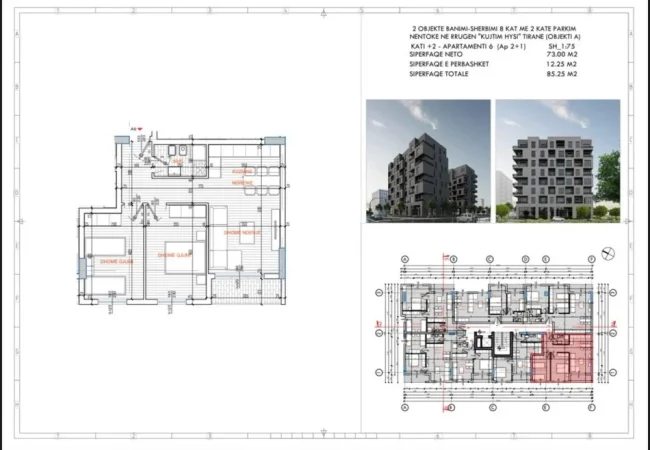 Tirane, shitet apartament 2+1 Kati 2, 85 m² 158.000 € (ISH PARKU)